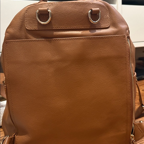 Mina Baie Tan Leather Women's Bag - Picture 12 of 12